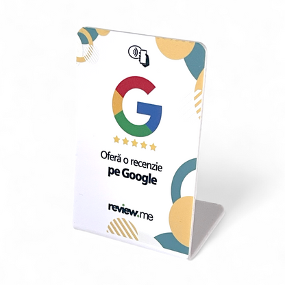 ReviewMe | Card Recenzii Google Alb